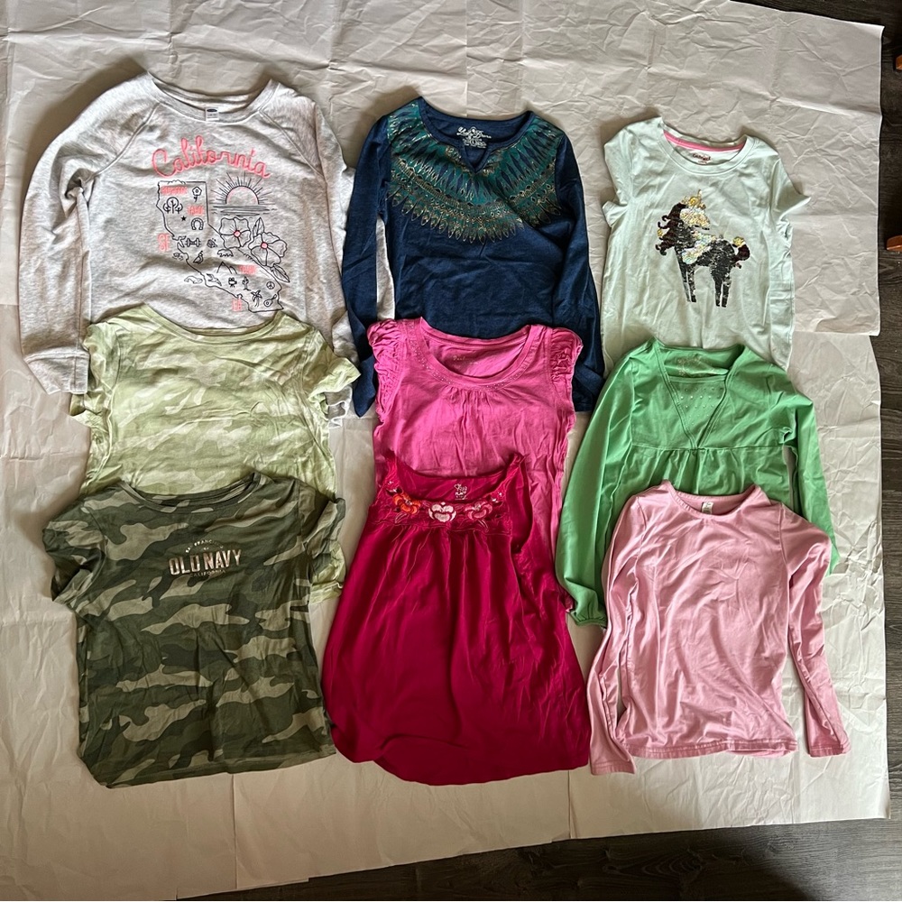 Girls Tops Bundle - 9 pieces
